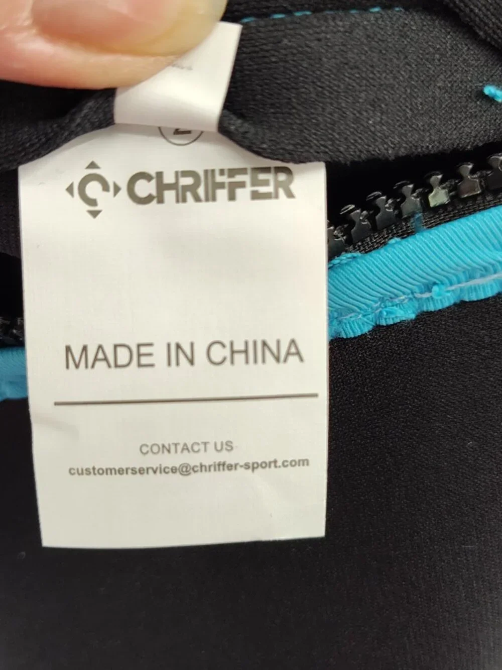 Chriffer Wetsuit Kids Black/Blue Size XL